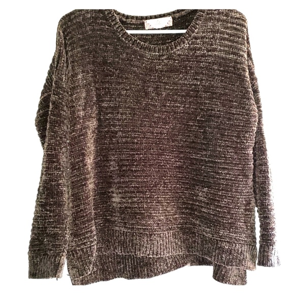 Pink Rose Sweaters - Mixed Brown & Olive- •Pink Rose•| Chenille Sweater